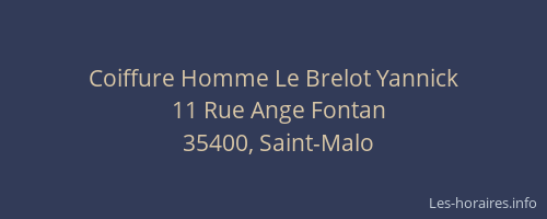 Coiffure Homme Le Brelot Yannick