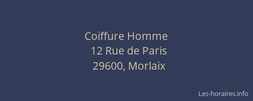 Coiffure Homme