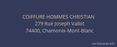 COIFFURE HOMMES CHRISTIAN