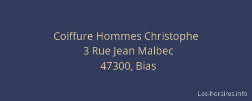 Coiffure Hommes Christophe