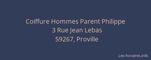 Coiffure Hommes Parent Philippe