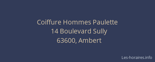 Coiffure Hommes Paulette