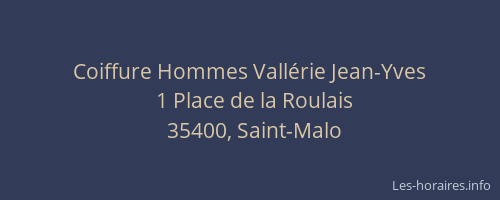 Coiffure Hommes Vallérie Jean-Yves