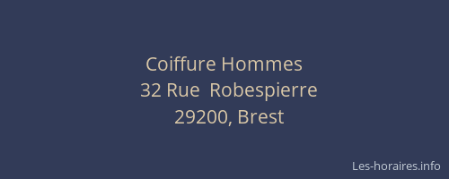 Coiffure Hommes