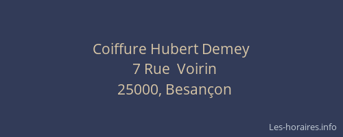 Coiffure Hubert Demey