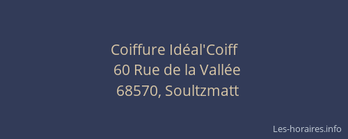 Coiffure Id&eacute;al'Coiff