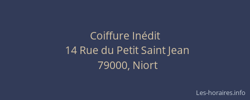 Coiffure Inédit