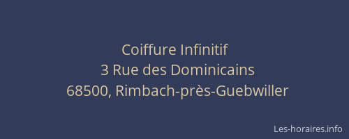 Coiffure Infinitif