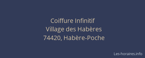 Coiffure Infinitif
