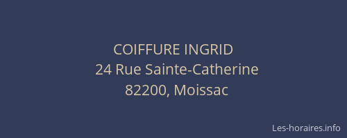 COIFFURE INGRID