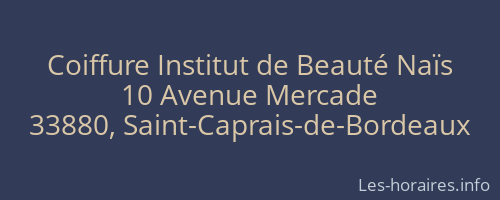 Coiffure Institut de Beauté Naïs