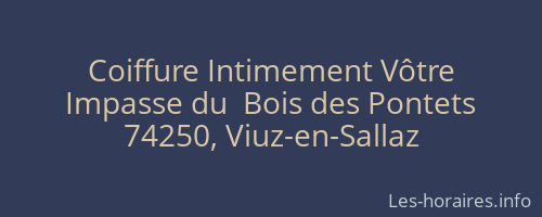 Coiffure Intimement Vôtre
