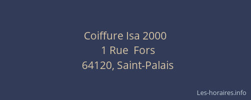 Coiffure Isa 2000