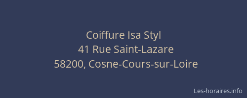 Coiffure Isa Styl