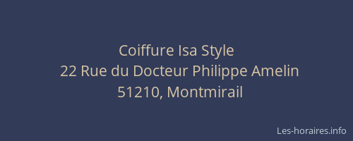 Coiffure Isa Style