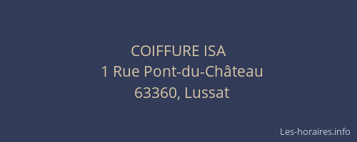 COIFFURE ISA