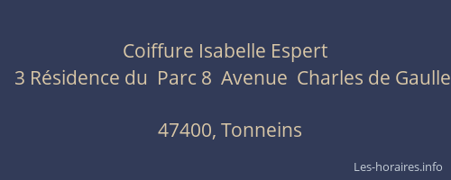 Coiffure Isabelle Espert