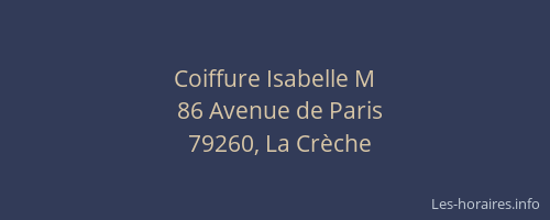 Coiffure Isabelle M
