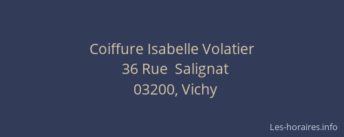 Coiffure Isabelle Volatier
