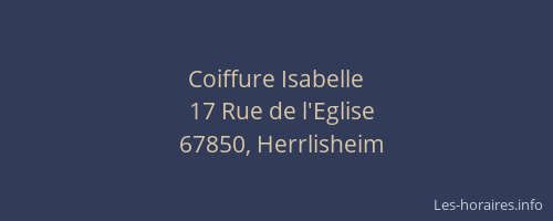 Coiffure Isabelle