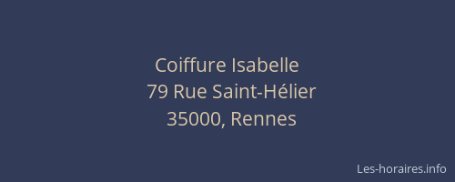 Coiffure Isabelle