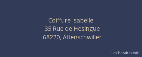 Coiffure Isabelle