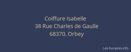 Coiffure Isabelle
