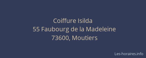 Coiffure Isilda