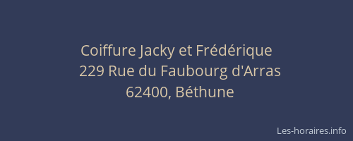 Coiffure Jacky et Frédérique