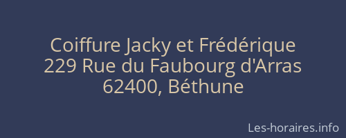 Coiffure Jacky et Frédérique