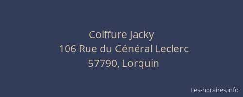 Coiffure Jacky