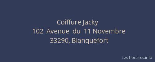 Coiffure Jacky