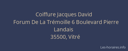Coiffure Jacques David