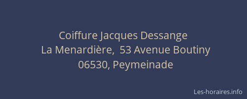 Coiffure Jacques Dessange