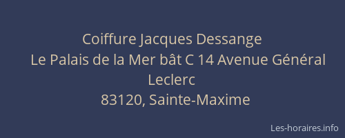 Coiffure Jacques Dessange