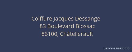 Coiffure Jacques Dessange