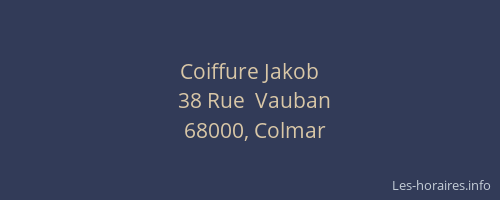 Coiffure Jakob