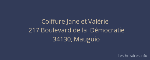Coiffure Jane et Valérie
