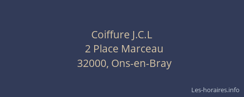 Coiffure J.C.L