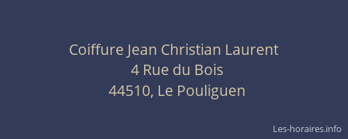 Coiffure Jean Christian Laurent