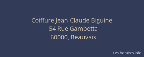 Coiffure Jean-Claude Biguine