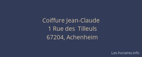Coiffure Jean-Claude