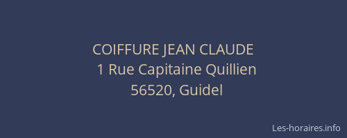 COIFFURE JEAN CLAUDE