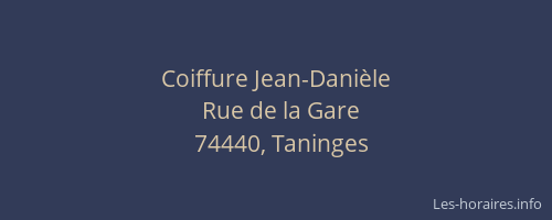 Coiffure Jean-Dani&egrave;le
