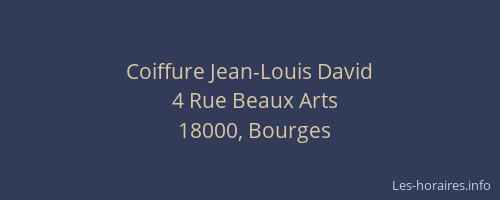 Coiffure Jean-Louis David