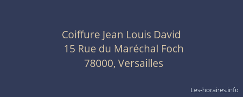 Coiffure Jean Louis David