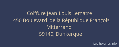 Coiffure Jean-Louis Lematre