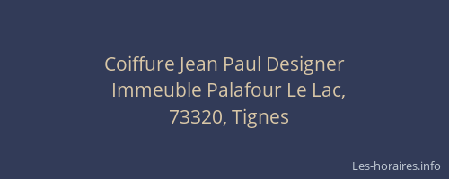 Coiffure Jean Paul Designer