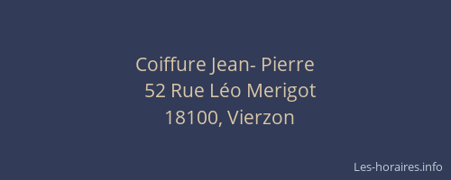 Coiffure Jean- Pierre