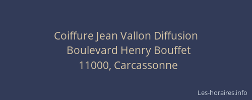 Coiffure Jean Vallon Diffusion